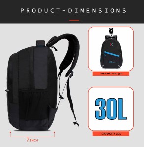 addixon 30 L Laptop Office/School/Travel/Business Backpack Water Proof - Fits Up to 17 Inch Laptop Notebook, Inside Organiser and 1 Year Warranty - Image 2