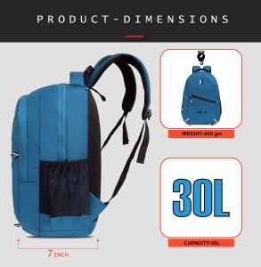 addixon 30 L Laptop Office/School/Travel/Business Backpack Water Proof - Fits Up to 17 Inch Laptop Notebook, Inside Organiser and 1 Year Warranty - Image 27