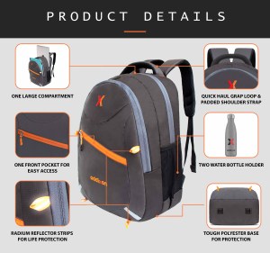 addixon 30 L Laptop Office/School/Travel/Business Backpack Water Proof - Fits Up to 17 Inch Laptop Notebook, Inside Organiser and 1 Year Warranty - Image 15